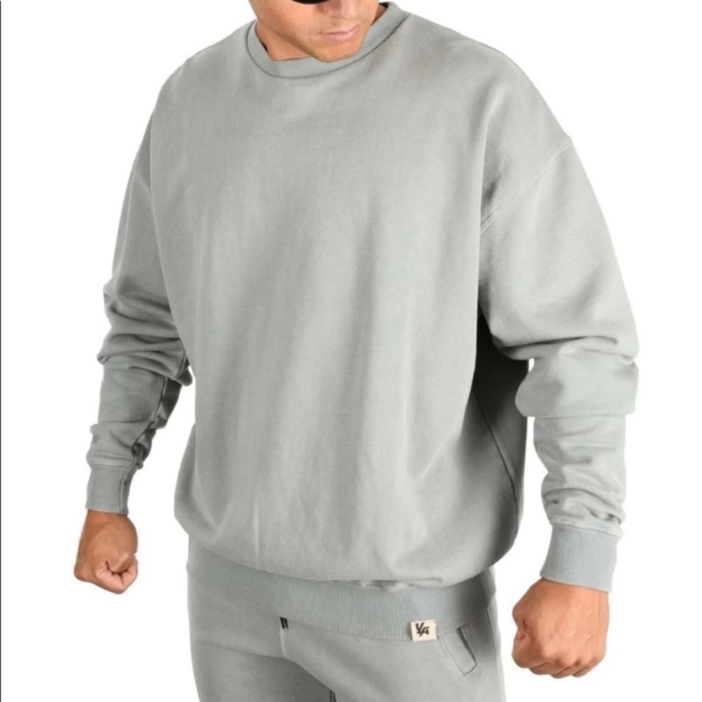 YOUNGLA Gin and Juice love set crewneck sweatshirt grey wash L